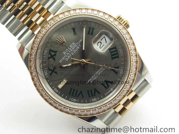 BP Bracelet Roman Dial on 36 Best Edition 1:1 DateJust SS Gray Maker RG Jubilee 126281 0418